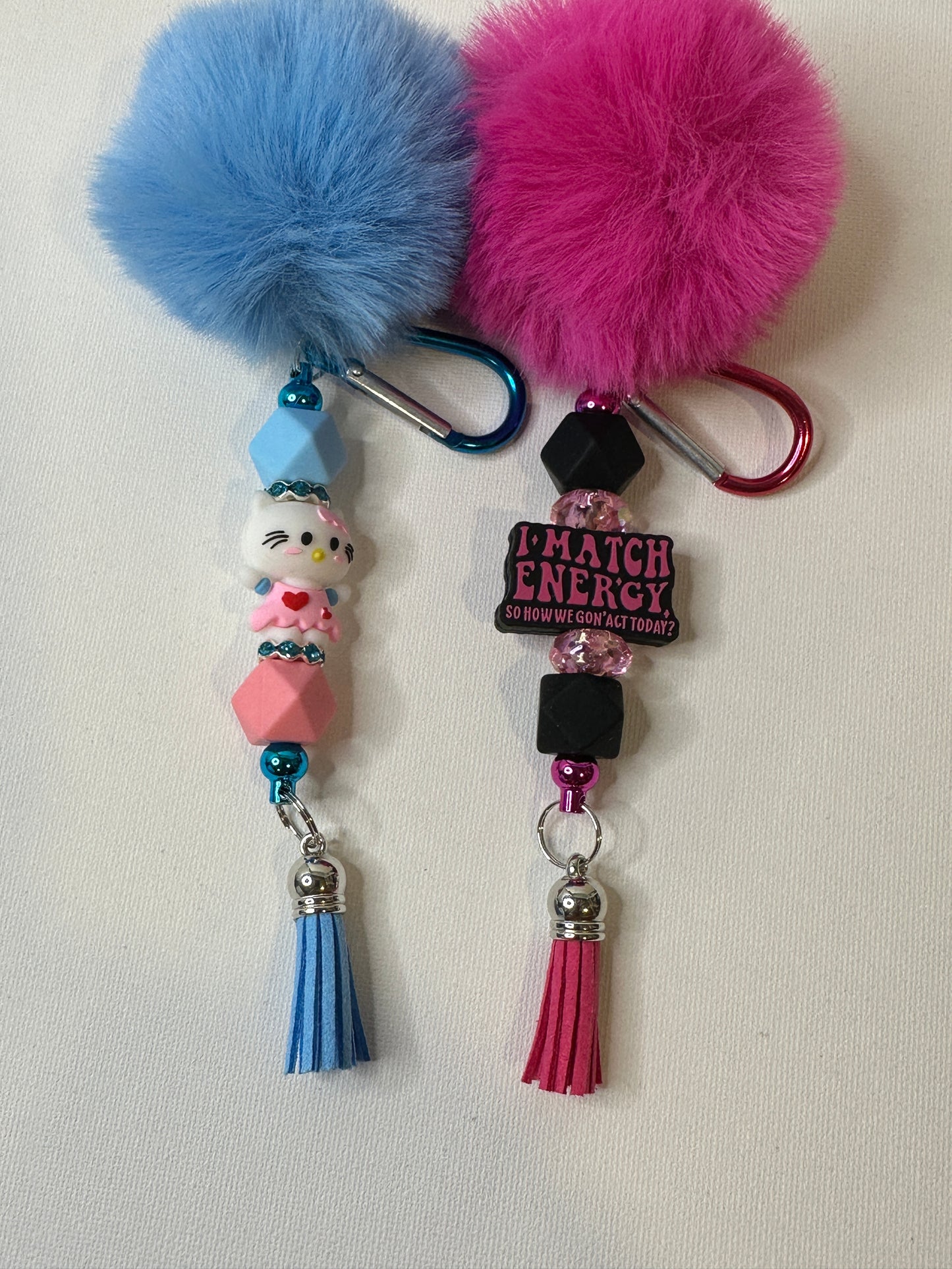 Fuzzy Ball Keychain