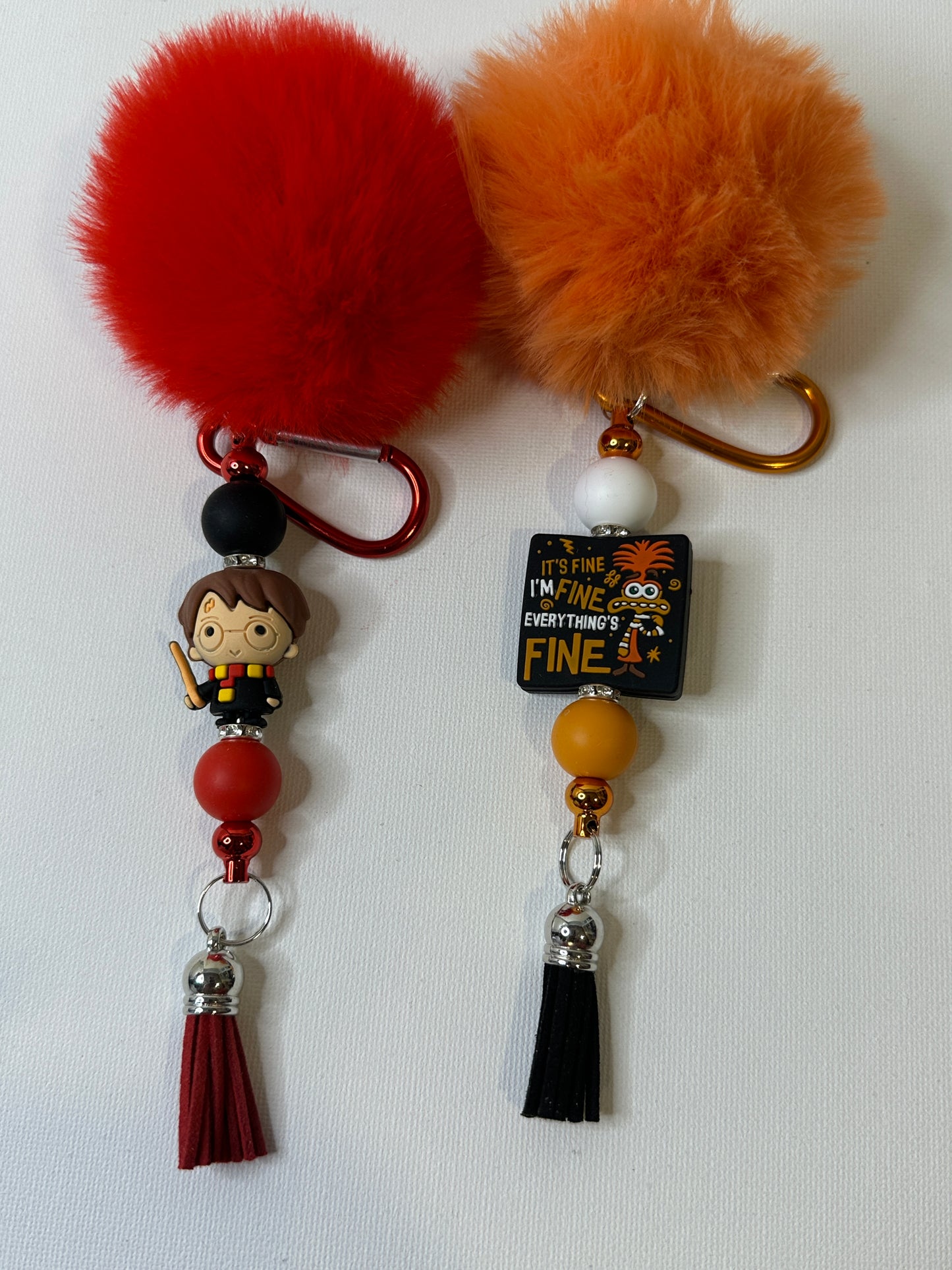 Fuzzy Ball Keychain