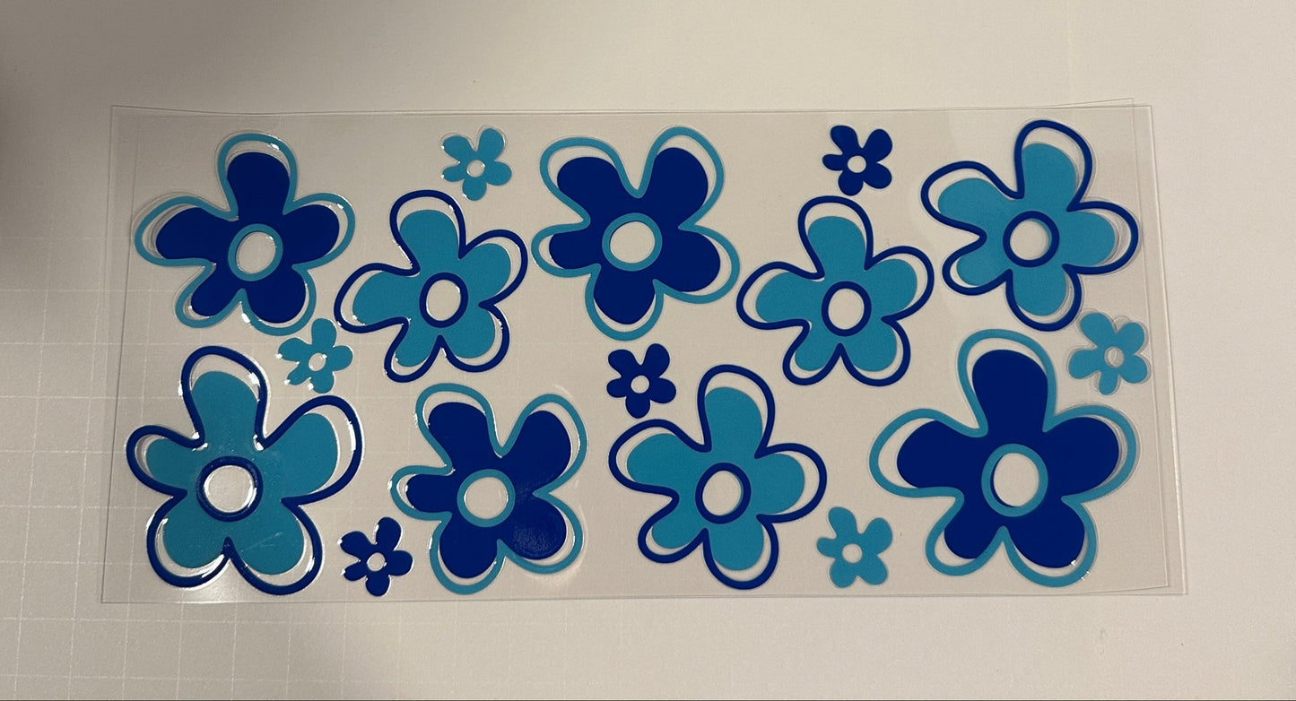 Blue Flower Cup Wrap