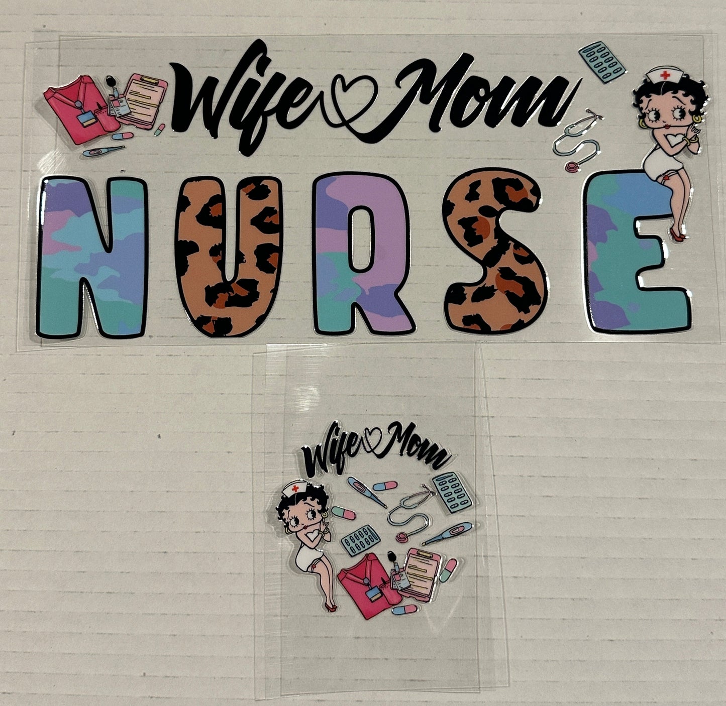 Wife-Mom-Nurse Cup & Lid Wrap Set